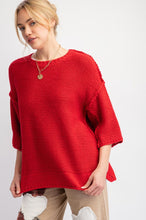 Load image into Gallery viewer, Brielle Knitted Boxy Sweater - Scarlet