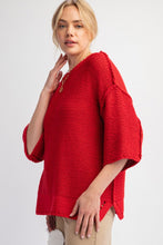 Load image into Gallery viewer, Brielle Knitted Boxy Sweater - Scarlet
