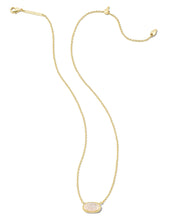 Load image into Gallery viewer, Kendra Scott Grayson Gold Short Pendant Necklace in Iridescent Drusy