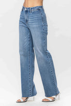 Load image into Gallery viewer, Judy Blue HW Raw Hem Wide Leg Jean (Regular/Curvy)