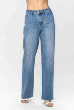 Load image into Gallery viewer, Judy Blue HW Raw Hem Wide Leg Jean (Regular/Curvy)
