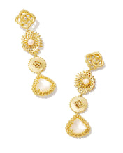 Load image into Gallery viewer, Kendra Scott Brielle Gold Drop Earrings in Ivory Mother of Pearl