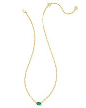 Load image into Gallery viewer, Kendra Scott Cailin Gold Pendant Necklace in Green Crystal