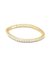 Load image into Gallery viewer, Kendra Scott Chandler Gold Bangle Bracelet in White Opalite Mix