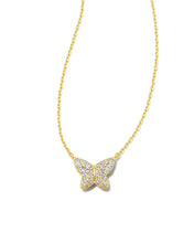 Load image into Gallery viewer, Kendra Scott Lillia Crystal Butterfly Pendant Necklace in White Crystal