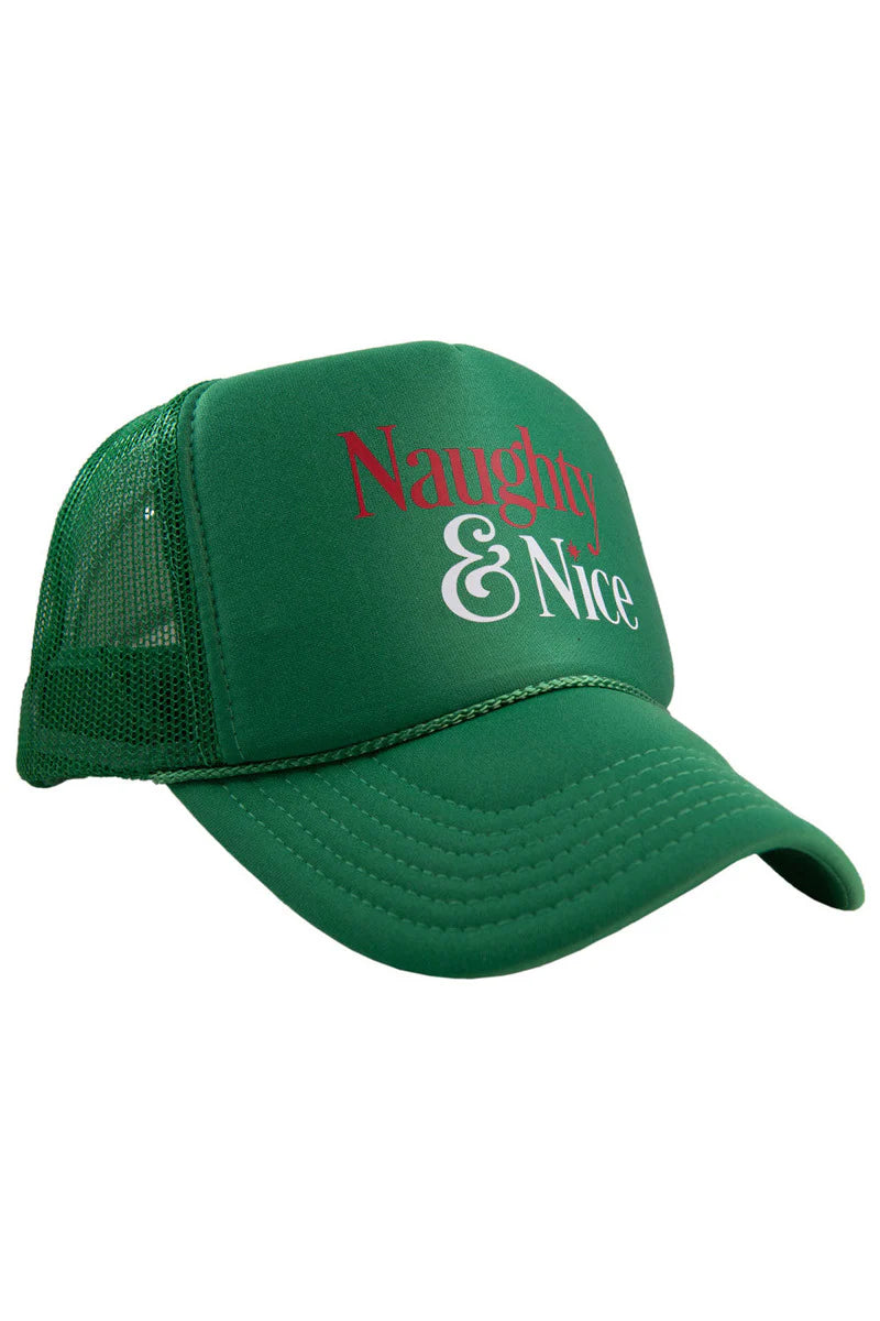 Naughty & Nice Trucker Hat - Green – Specialty Design Company display picture 1
