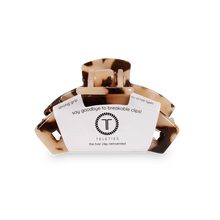 Load image into Gallery viewer, Tiny Teleties Open Hair Clip - Blonde Tortoise