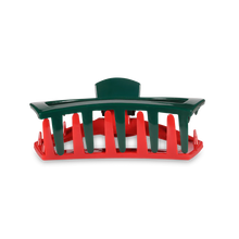 Load image into Gallery viewer, Medium Teleties Open Hair Clip - Red & Green