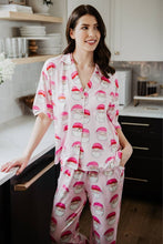 Load image into Gallery viewer, Santa Face Pajama Set - Pink
