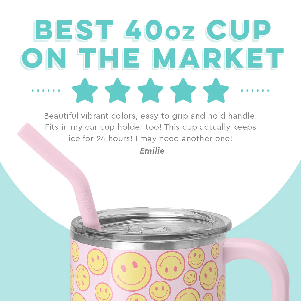 Blush/Coral/Hot Pink Reusable Straw Set (40oz Mega Mug)