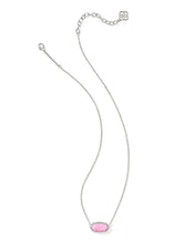 Load image into Gallery viewer, Kendra Scott Elisa Silver Short Pendant Necklace in Carnation Kyocera Opal