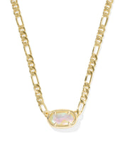Load image into Gallery viewer, Kendra Scott Elisa Gold Figaro Chain Pendant Necklace in Iridescent Abalone