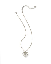 Load image into Gallery viewer, Kendra Scott Mallory Rose Locket Short Pendant Necklace in Silver