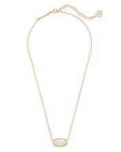 Load image into Gallery viewer, Kendra Scott Elisa Gold Short Pendant Necklace in White Opal