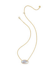 Load image into Gallery viewer, Kendra Scott Elisa Statement Short Pendant Necklace - Gold - Dichroic Glass
