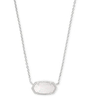 Load image into Gallery viewer, Kendra Scott Elisa Silver Short Pendant Necklace in White Opal