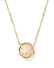 Load image into Gallery viewer, Kendra Scott Sand Dollar Gold Short Pendant Necklace in Natural Mother of Pearl