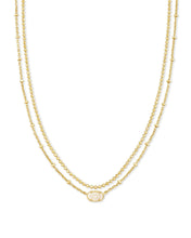 Load image into Gallery viewer, Kendra Scott Emilie Gold Multi Strand Necklace in Iridescent Drusy
