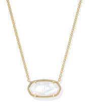 Load image into Gallery viewer, Kendra Scott Elisa Statement Short Pendant Necklace - Ivory Mother of Pearl - Gold