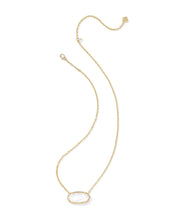Load image into Gallery viewer, Kendra Scott Elisa Statement Short Pendant Necklace - Ivory Mother of Pearl - Gold