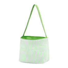 Load image into Gallery viewer, Viv & Lou Striped Seersucker Bucket - Green