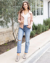 Load image into Gallery viewer, Grace & Lace Move Free Leather Like Moto Jacket - Blush