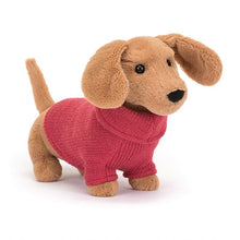 Load image into Gallery viewer, Jellycat Sweater Sausage Dog Pink