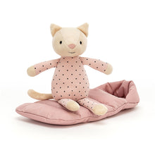 Load image into Gallery viewer, Jellycat Sleeping Bag Snuggler Cat