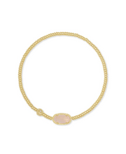 Load image into Gallery viewer, Kendra Scott Grayson Gold Stretch Bracelet in Rose Quartz