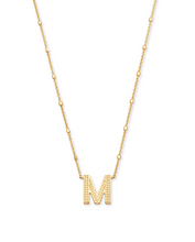 Load image into Gallery viewer, Letter M Pendant Necklace in Gold by Kendra Scott