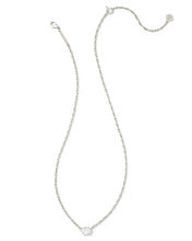 Load image into Gallery viewer, Kendra Scott Cailin Silver Pendant Necklace in White Crystal