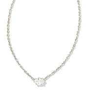 Load image into Gallery viewer, Kendra Scott Cailin Silver Pendant Necklace in White Crystal