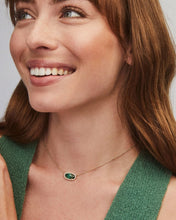 Load image into Gallery viewer, Kendra Scott Elisa Gold Pendant Necklace in Emerald Cat's Eye