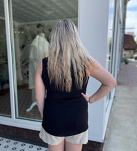 Load image into Gallery viewer, Classy Black V-Neck Tank