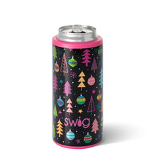 Load image into Gallery viewer, Merry and Bright SWIG 12oz. Stainless Steel Insulated Skinny Can Cooler