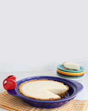 Load image into Gallery viewer, Nora Fleming Fiesta Twilight Pie Plate with Scarlet Disk Pitcher Mini