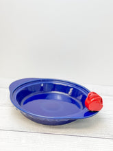 Load image into Gallery viewer, Nora Fleming Fiesta Twilight Pie Plate with Scarlet Disk Pitcher Mini