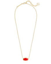 Load image into Gallery viewer, Elisa Gold Pendant Necklace in Red Illusion by Kendra Scott