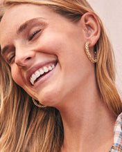 Load image into Gallery viewer, Kendra Scott Maggie Small Hoop Earrings in Gold Filigree