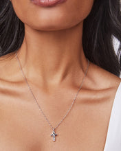 Load image into Gallery viewer, Kendra Scott Cross Pendant Necklace in Silver