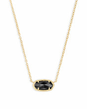 Load image into Gallery viewer, Elisa Gold Pendant Necklace in Black by Kendra Scott