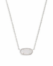 Load image into Gallery viewer, Kendra Scott Elisa Silver Pendant Necklace in Iridescent Drusy