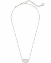 Load image into Gallery viewer, Kendra Scott Elisa Silver Pendant Necklace in Iridescent Drusy