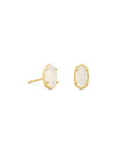 Load image into Gallery viewer, Kendra Scott Emilie Gold Stud Earrings in Iridescent Drusy