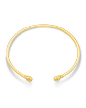 Load image into Gallery viewer, Grayson Gold Cuff Bracelet in White Crystal by Kendra Scott
