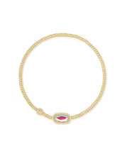 Load image into Gallery viewer, Kendra Scott Grayson Gold Stretch Bracelet in Dichroic Glass