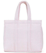 Load image into Gallery viewer, TRVL Design - Quilted Go Go Tote - Pimlico Stripe Pink