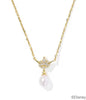 Kendra Scott x Disney Princess Crown Short Pendant Necklace in Gold White Mix