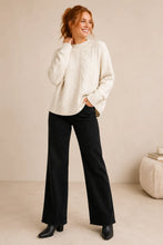 Load image into Gallery viewer, Wendy Wide Leg Fray Hem Jean - Black