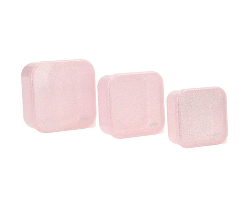 3-Piece Lunch Box Set - Glitter Pink